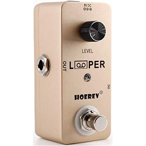  [아마존베스트]Hoerev Guitar effects looper pedal, gold.