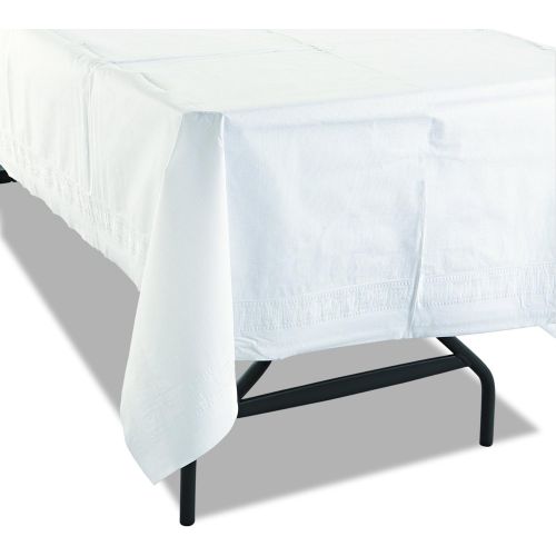  Hoffmaster 210130 Cellutex Tablecover, Tissue/Poly Lined, 54 in x 108, White (Case of 25 Tablecloths)