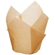 Hoffmaster 611120 Tulip Cup Cupcake Wrapper/Baking Cup, 2 Diameter x 3-1/2 Height, Small, Natural (4 Packs of 250)