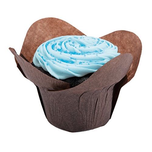  Hoffmaster 611114 Lotus Cup Cupcake WrapperBaking Cup, 2 Diameter x 2-34 Height, Large, Chocolate (10 packs of 250)