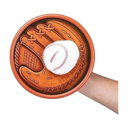  Hog Wild Stikball Toss and Catch - Sticky Baseball and 2 Catcher Mitt Targets - 2 Player - Ages 4+