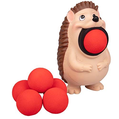  Hog Wild Hedgehog Popper Toy - Shoot Foam Balls Up to 20 Feet - 6 Balls Included - Age 4+