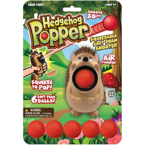  Hog Wild Hedgehog Popper Toy - Shoot Foam Balls Up to 20 Feet - 6 Balls Included - Age 4+