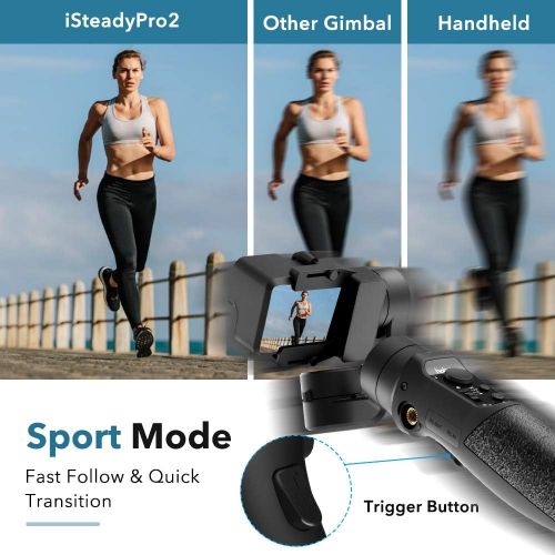  [아마존 핫딜]  [아마존핫딜]Hohem 3-Axis Gimbal Stabilizer for GoPro Hero 7/6/5/4/3, DJI Osmo Action, Yi Cam 4K, AEE, SJCAM Sports Cams Action Camera, with Sport Inception Mode, 12h Run-Time, Tripod Stand - i