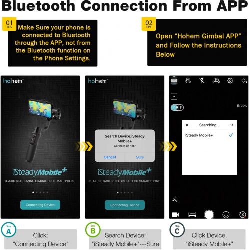  [아마존베스트]3-Axis Gimbal Stabilizer for iPhone X XR XS Smartphone Vlog Youtuber Live Video Record with Sport Inception Mode Face Object Tracking Motion Time-Lapse - Hohem Isteady Mobile Plus
