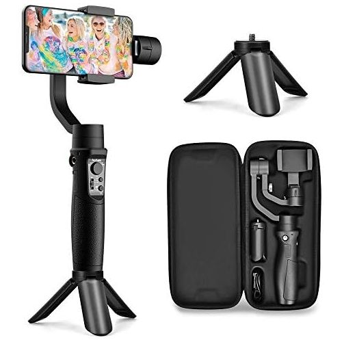  Hohem 3-Axis Gimbal Stabilizer for iPhone 11 PRO MAX X XR XS Smartphone w/Inception Sport Mode Object Face Tracking Motion Time-Lapse Quick Balance Handheld Gimbal for Vlog Youtube
