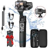 [아마존베스트]Hohem 3-Axis Handheld Gimbal Stabilizer for GoPro Action Camera, Splash Proof Gimbal Tripod Stick for Gopro 2018 7/6/5/4, Sony RX0, SJCAM, YI-CAM - Time-Lapse, APP Control, 12h Run time