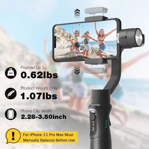  3-Axis Gimbal Stabilizer for iPhone 12 11 PRO MAX X XR XS Smartphone Vlog Youtuber Live Video Record with Sport Inception Mode Face Object Tracking Motion Time-Lapse - Hohem iStead