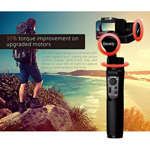  Hohem iSteady Pro 2 3-Axis Handheld Gimbal (Expansion Kit), Water Splash Proof for DJI Osmo Action, Gopro Hero 7 6 5 4 3, Sony RXO, SJCAM, YI Cam, Including Extension Pole & Smartp