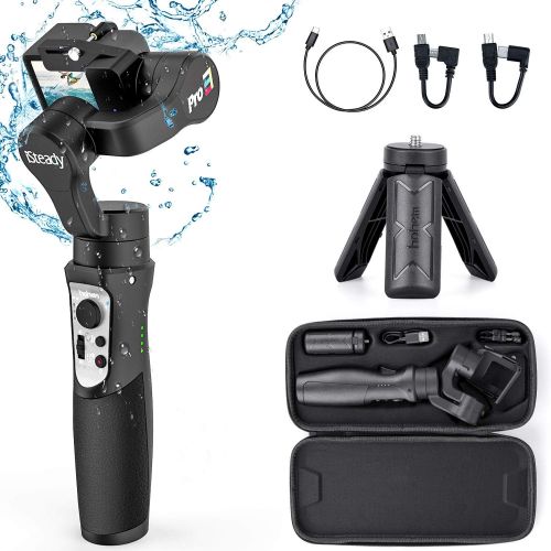  Hohem GoPro Gimbal Stabilizer, iSteady Pro 2, 3 Axis Splash-Proof Gimble IP64, Handheld Stabiliser for DJI Osmo Action,GoPro Hero 7/6/5/4/3,SJCam,YI 4K Action Camera (can not Suppo