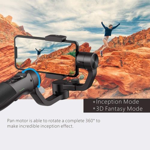  Hohem iSteady Mobile Plus 3-Axis Smartphone Gimbal, Trigger Button, 280g Payload, Hohem Gimbal App, Upgraded Balancing Arm Design Supported Bigger Mobile Phone, W/ PERGEAR Storge B