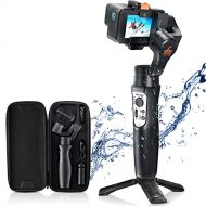 3axis Gimbal Stabilizer for GoPro Action Camera Handheld Pro Gimbal Tripod Stick with Motion Time-Lapse APP Control for Gopro Hero 7,6,5,4,3,SJ CAM,YI Cam,Sony RX0 - Hohem, Black