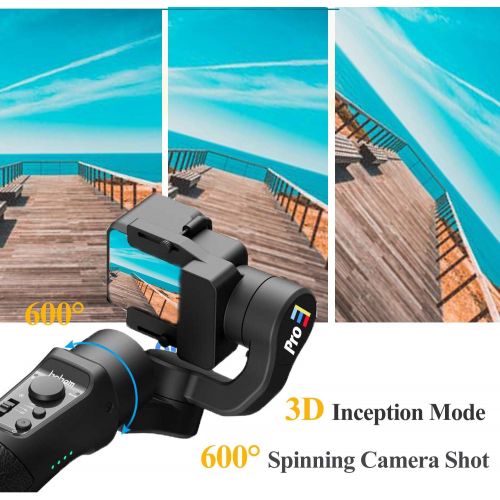  hohem iSteady Pro 3 3-Axis Gimbal Stabilizer for Gopro 8/7/6/5/4, for Osmo Action and Other Action Cameras - Support WiFi & Cable Control ,IPX4Splash Proof(2020 New Version)