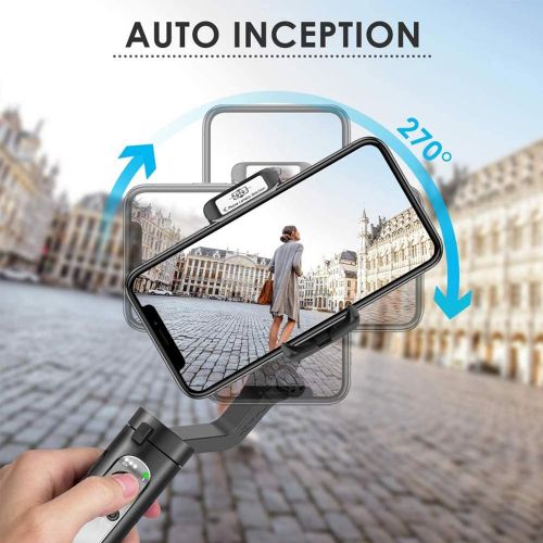  3-Axis Gimbal Stabilizer for Smartphone - Hohem Lightweight Foldable Phone Gimbal w/ Auto Inception Dolly-Zoom Time-Lapse, Handheld Gimbal for iPhone 12 pro max/11/Xs Max/Samsung -