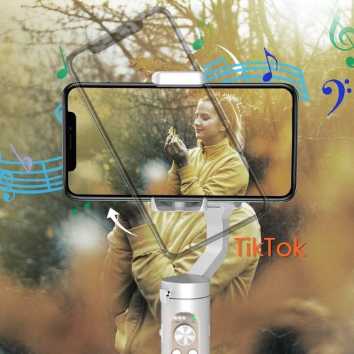  Hohem iSteady X 3-Axis Lightweight Foldable Gimbal Stabilizer Supports Moment/Beauty/Auto-Inception Mode Compatible with iPhone 11/Pro/Max/XS Max and Android Smartphones (iSteady X