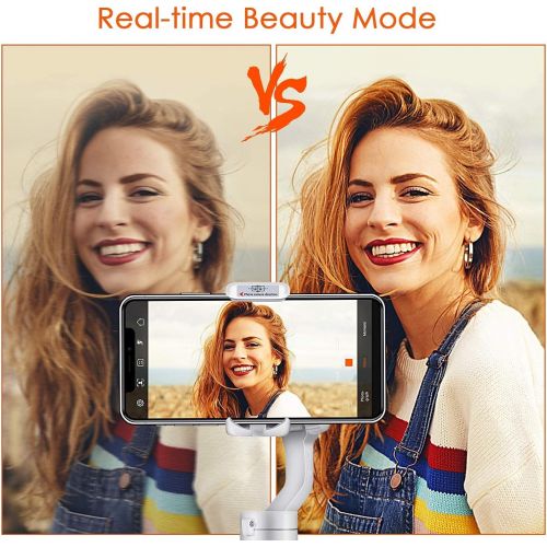  Hohem iSteady X 3-Axis Lightweight Foldable Gimbal Stabilizer Supports Moment/Beauty/Auto-Inception Mode Compatible with iPhone 11/Pro/Max/XS Max and Android Smartphones (iSteady X