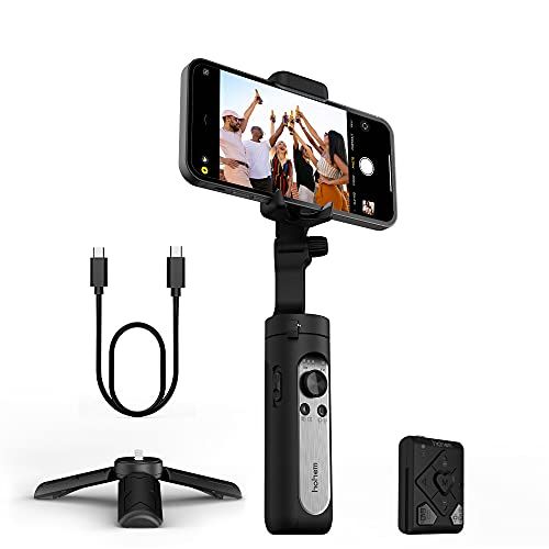  Gimbal Stabilizer for Smartphone, hohem iSteady X2 Gimbal, 3 - Axis Smartphone Gimbal Handheld Stabilizer with Tripod Remote Control Type C Reverse Charging for Vlog YouTube