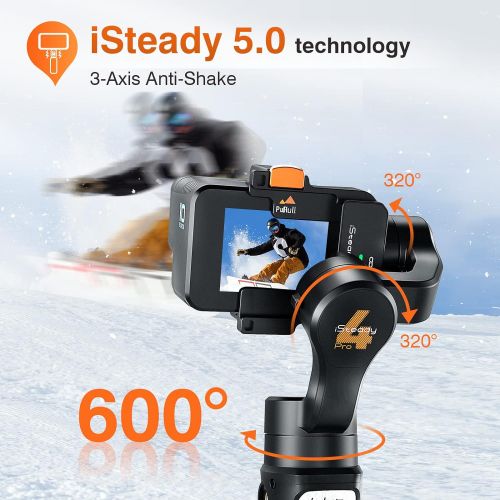  [아마존베스트]3-Axis Gimbal Stabilizer for GoPro 8 Action Camera Handheld Gimbal Tripod Mount Splash-Proof Wireless Control for Gopro Hero 8,7,6,5,4,3, Osmo Action,SJ CAM,YI Cam,Sony RX0  Hohem