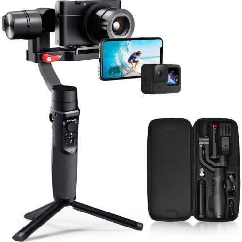  [아마존베스트]Hohem All in 1 3-Axis Gimbal Stabilizer for Compact Cameras/Action Camera/Smartphone w/ 600° Inception Mode, 0.9lbs Payload for iPhone 11 Pro Max/Gopro Hero 8/Sony Compact Camera R