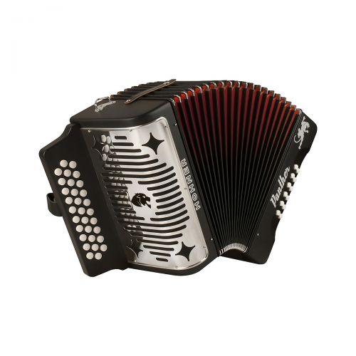  Hohner HA-3100 Panther GCF Diatonic Accordion Matte Black