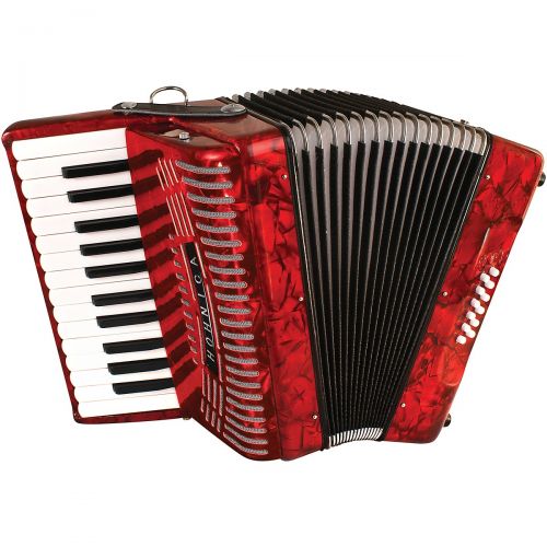  Hohner 12 Bass Entry Level Piano Accordion Red