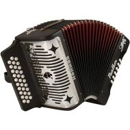 Hohner Panther G/C/F 3-Row Diatonic Accordion - Black