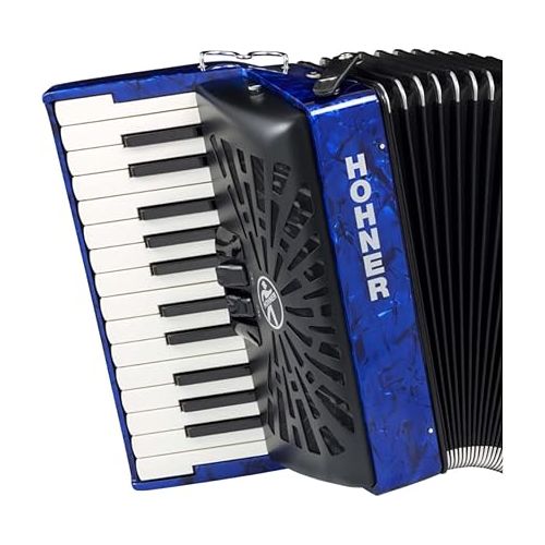  Hohner Bravo II 48 Chromatic Piano Key Accordion (Blue)