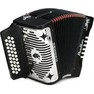 Hohner Panther Diatonic Accordion - Keys of F/Bb/Eb - Black