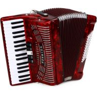 Hohner Hohnica 1305 72 Bass Piano Accordion - Pearl Red Demo