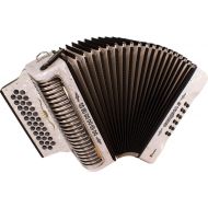 Hohner Corona II Xtreme Diatonic Accordion - Keys of F/Bb/Eb - Pearl White