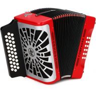 Hohner Compadre Diatonic Accordion - Keys of F/Bb/Eb - Red