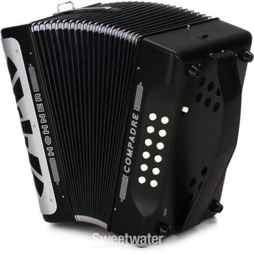  Hohner Compadre Diatonic Accordion - Keys of G/C/F - Black