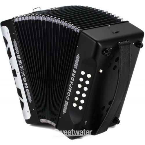  Hohner Compadre Diatonic Accordion - Keys of E/A/D - Black