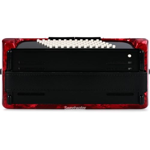  Hohner Bravo III 72 Chromatic Piano Key Accordion - Pearl Red