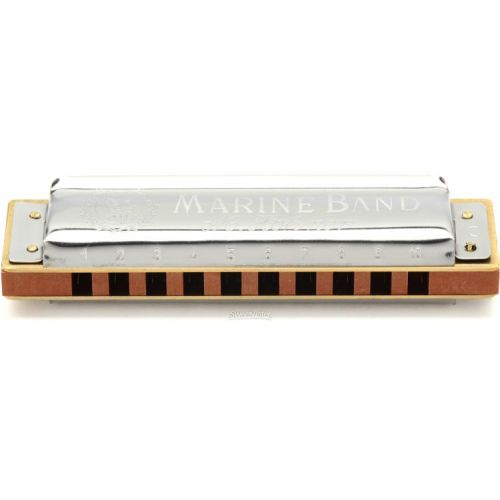  Hohner Marine Band 1896 Harmonica - Key of C and Harmonica Holder