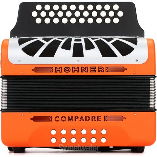  Hohner Compadre Diatonic Accordion - Keys of G/C/F - Orange