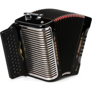 Hohner Corona II Xtreme Diatonic Accordion - Keys of G/C/F - Jet Black