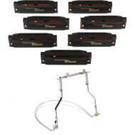 Hohner Piedmont Blues Harmonica Set 7-piece with Case and Harmonica Holder