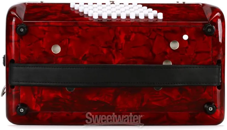  Hohner Hohnica 1304 48 Bass Piano Accordion - Pearl Red