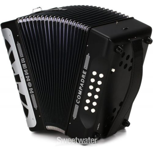  Hohner Compadre Diatonic Accordion - Keys of F/Bb/Eb - Black