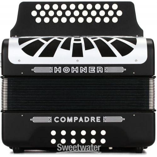  Hohner Compadre Diatonic Accordion - Keys of F/Bb/Eb - Black