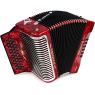 Hohner Corona II Xtreme Diatonic Accordion - Keys of E/A/D - Pearl Red