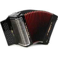 Hohner Corona II Xtreme Diatonic Accordion - Keys of F/Bb/Eb - Jet Black