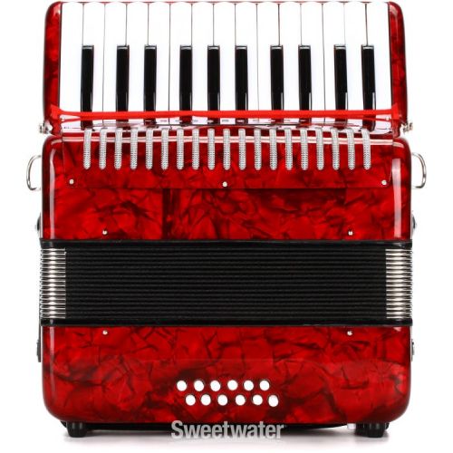  Hohner Hohnica 1303 12 Bass Piano Accordion - Pearl Red