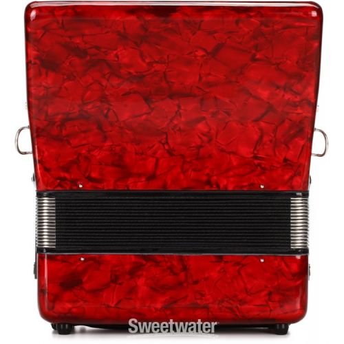  Hohner Hohnica 1303 12 Bass Piano Accordion - Pearl Red