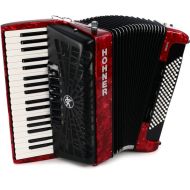 Hohner Bravo III 96 Chromatic Piano Key Accordion - Pearl Red