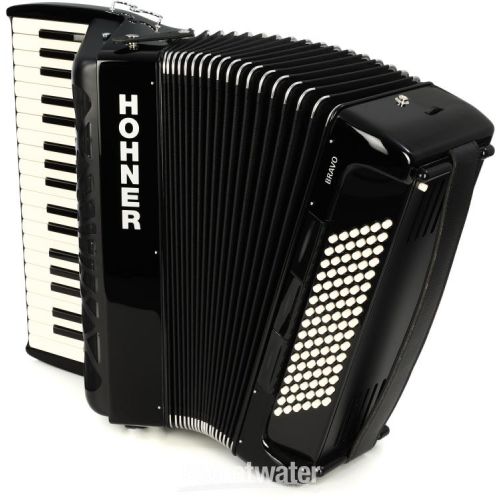  Hohner Bravo III 96 Chromatic Piano Key Accordion - Jet Black Demo