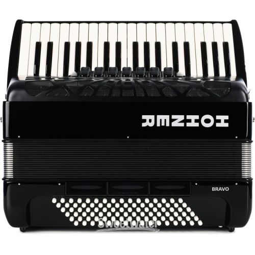  Hohner Bravo III 96 Chromatic Piano Key Accordion - Jet Black Demo