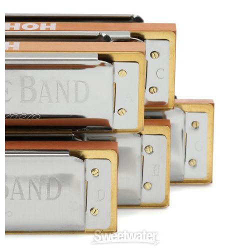  Hohner Marine Band 1896 5-piece Harmonica Set with Case