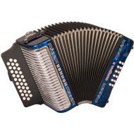 Hohner Corona II Diatonic Accordion - Keys of F/Bb/Eb - Dark Blue